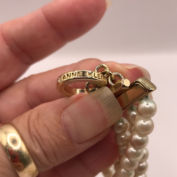 Anne Klein Triple Layer Faux Pearl Necklace - Picture 6 of 10